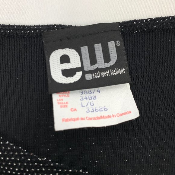 3/$25 Vintage Metallic Silver Sparkly Asymmetrical One Shoulder Top Shir… - Picture 4 of 7